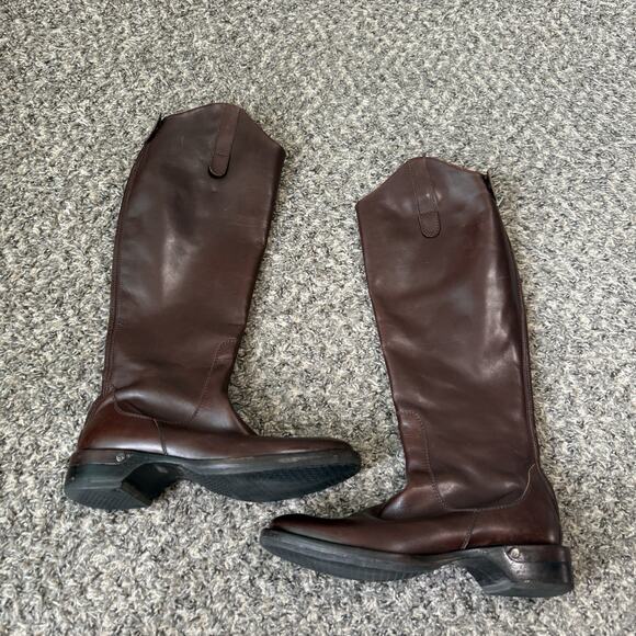Giorgio Armani Shoes - Giorgio Armani Leather Knee High Riding Boots Equestrian Brown 37.5 US 7.5